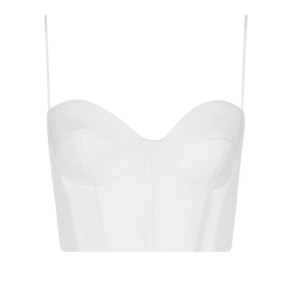 NWT Alieva Carla Crop Structured Crepe Top - Picture 3 of 13